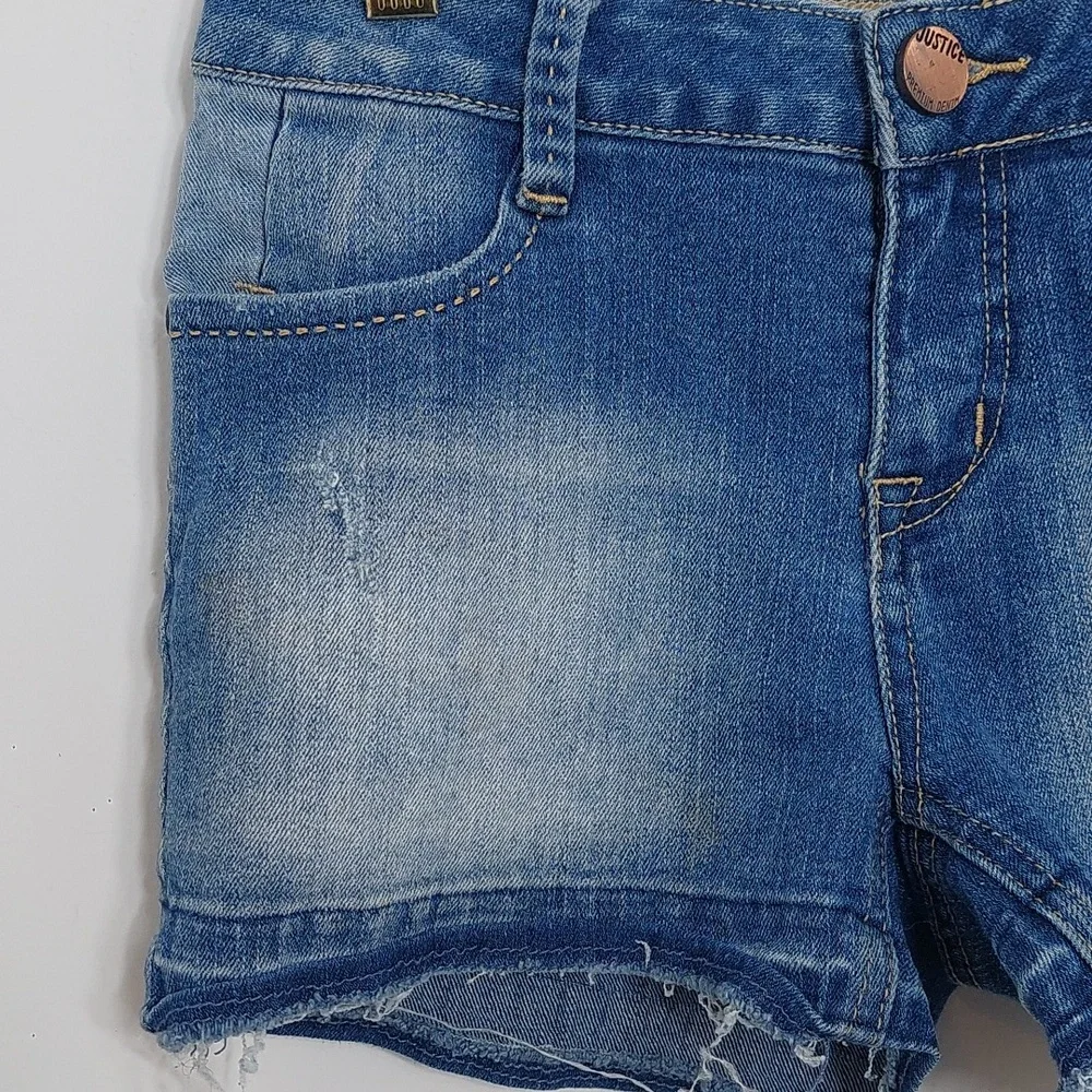 Justice Girl's Size 12R Demin Jean Shorts Blue Simply Low